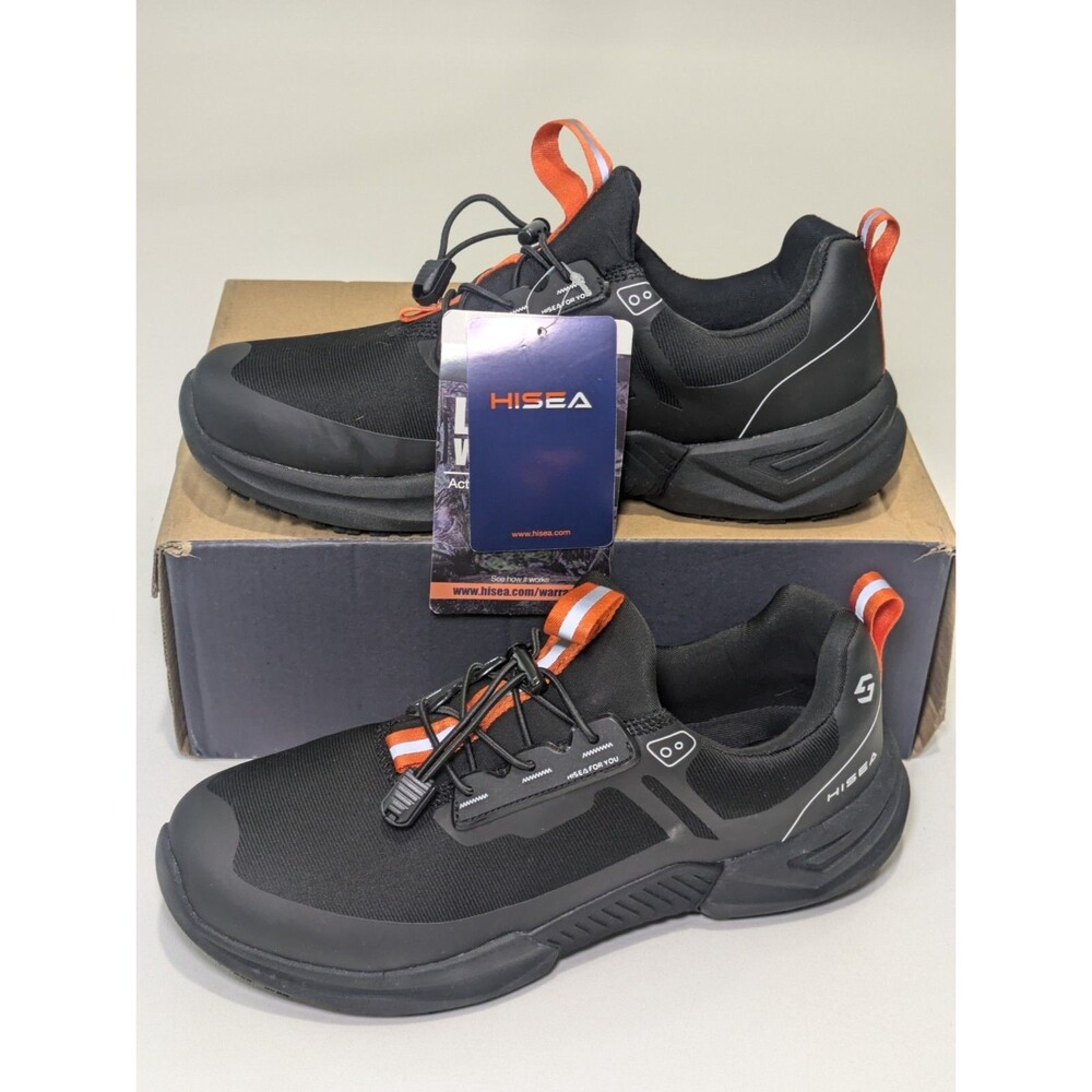 HISEA Women's Non-Slip Work Casual Shoes, Black, 9.5